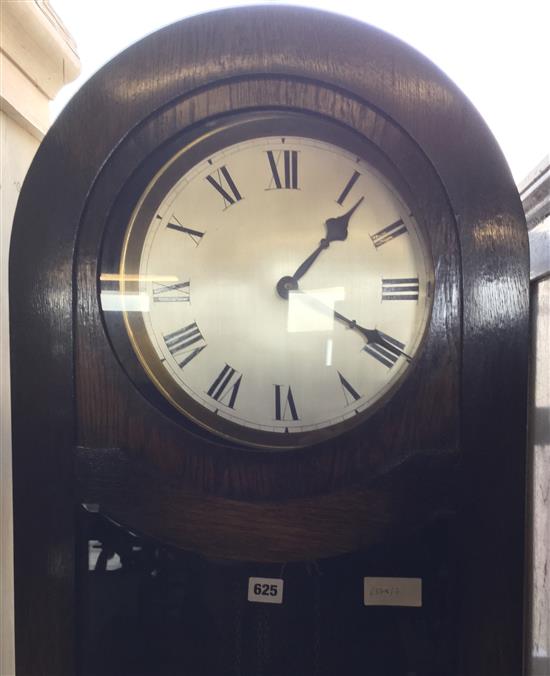 1930s oak longcase clock